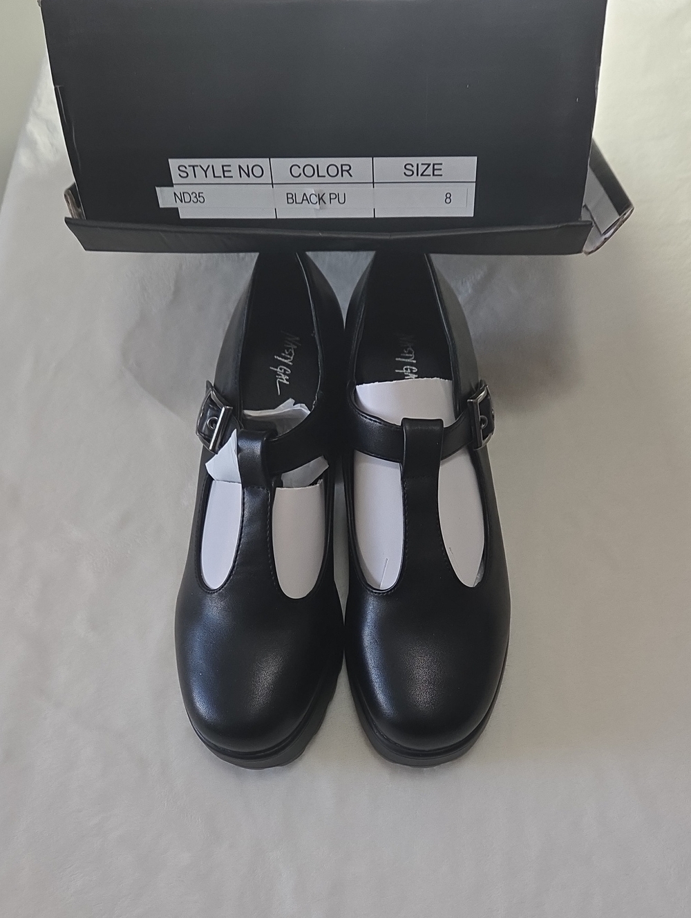 New With Box Nasty Gal Lug Sole Black Mary Janes